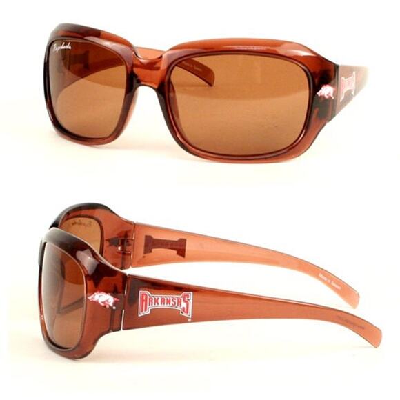 Women's  Arkansas Razorback Polarized Sunglasses Logo Brown NCAA - Picture 1 of 3